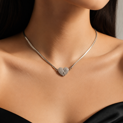 La Maré Eternal Bond Necklace – Hartketting met Fonkelende Zirkonia