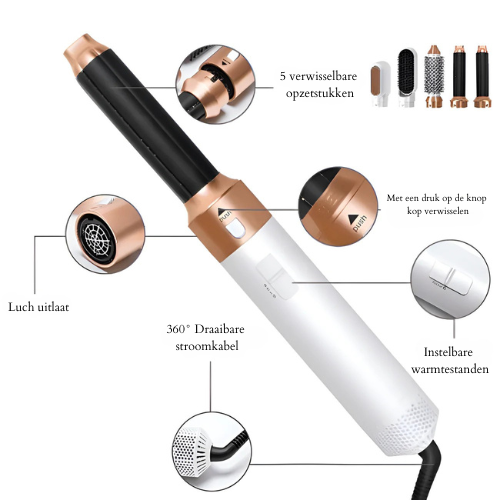 Royalcurls Airstyler pro 5-in-1 Haarstyler