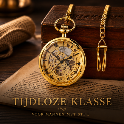 Timeless Legacy™ | Mechanisch Skeleton Zakhorloge | Luxe Vaderdag Cadeauset