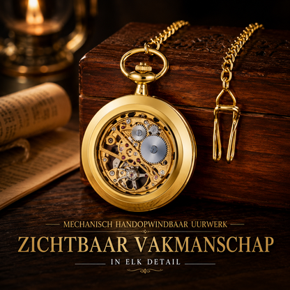 Timeless Legacy™ | Mechanisch Skeleton Zakhorloge | Luxe Vaderdag Cadeauset