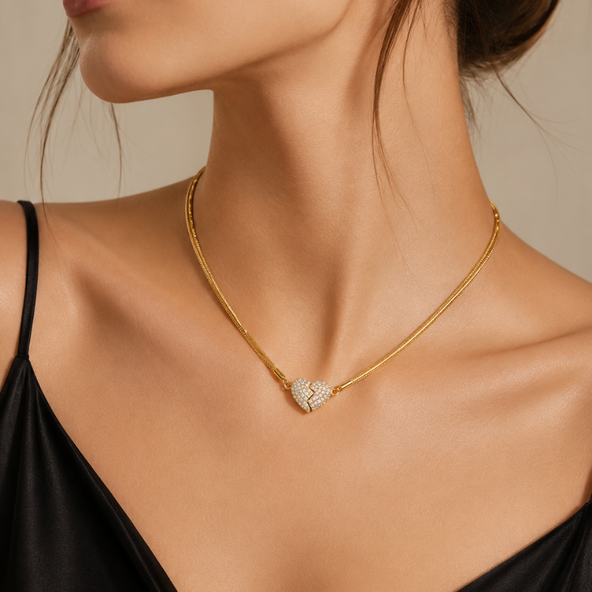 La Maré Eternal Bond Necklace – Hartketting met Fonkelende Zirkonia